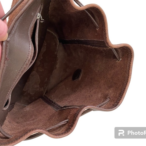 Coach Vintage Brown Leather Buckle Backpack 9064 - Picture 8 of 13